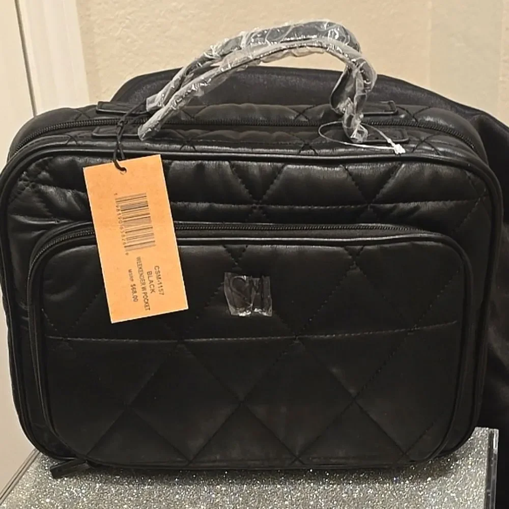 Steve Madden Quilted Weekender‎ w/Pocket- Black
